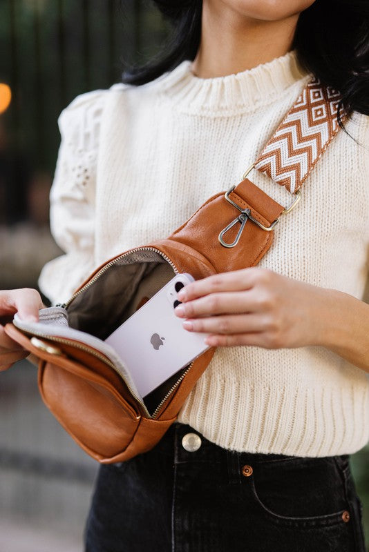 Sutton Sling Crossbody With Woven Strap 1