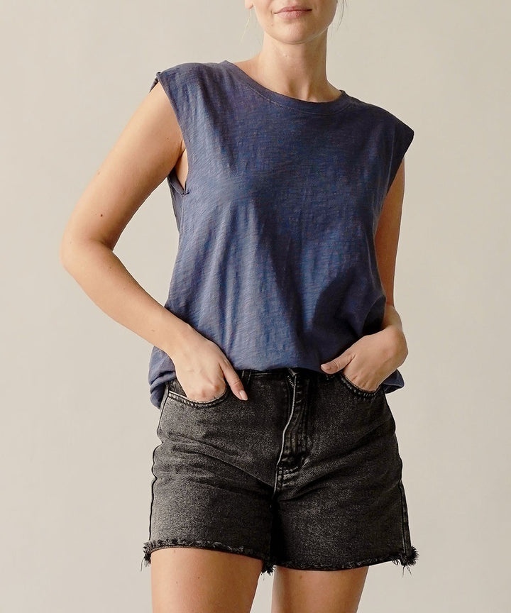 Cotton Slub Muscle Vintage New Tank