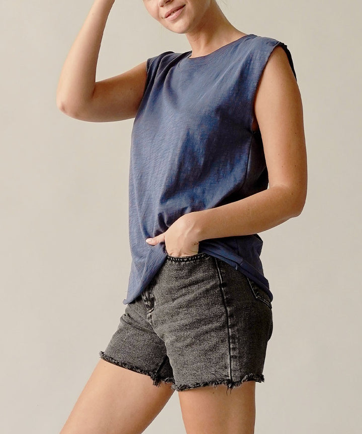 Cotton Slub Muscle Vintage New Tank