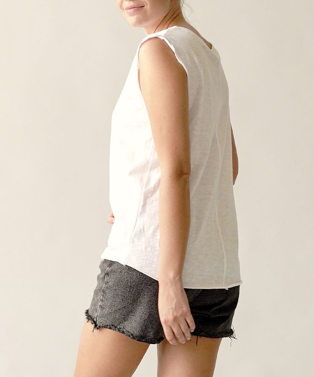 Cotton Slub Muscle Vintage New Tank