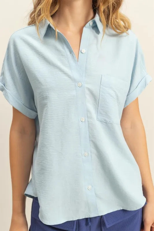 Hyfve Button Down Collared Neck Short Sleeve Shirt 1