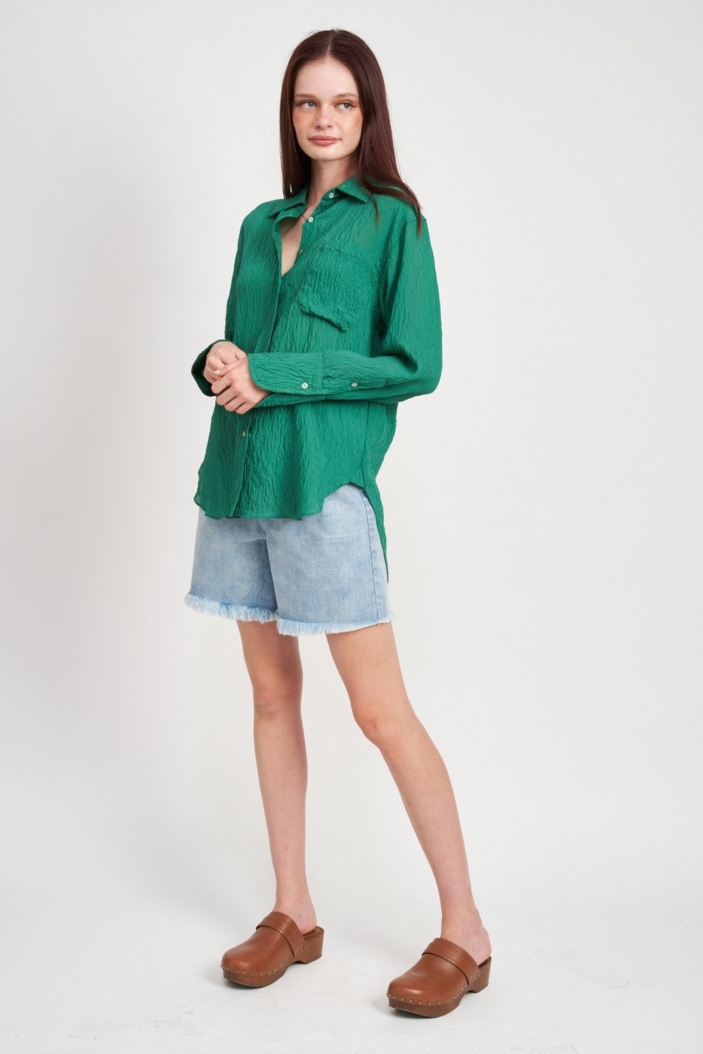Button Down Wrinkled Shirt