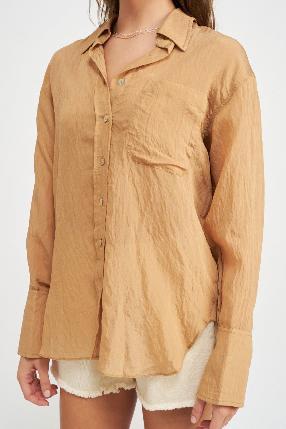 Button Down Wrinkled Shirt
