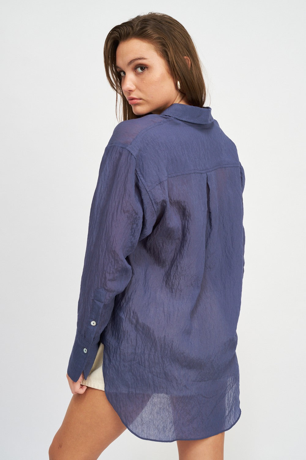 Button Down Wrinkled Shirt