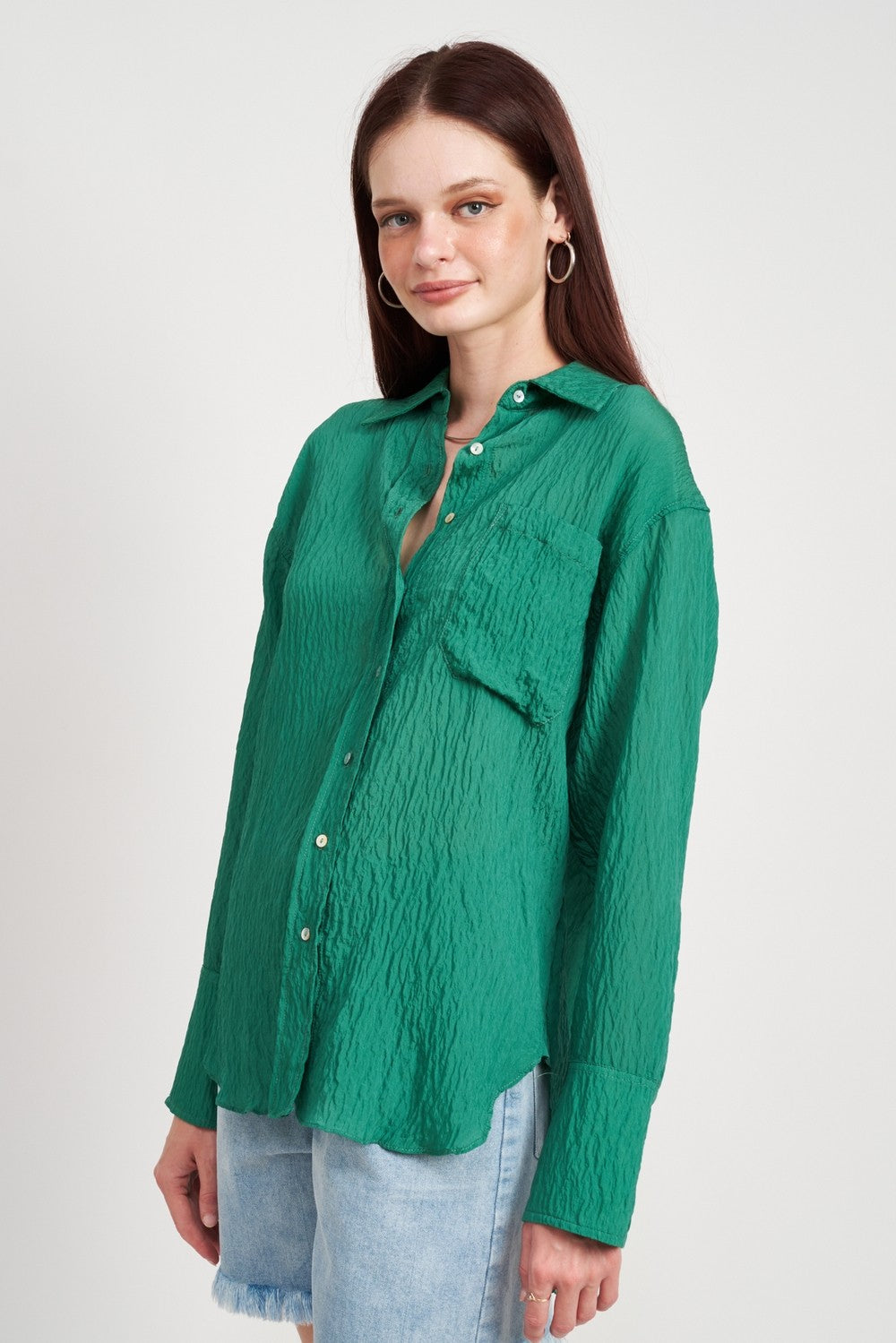 Button Down Wrinkled Shirt