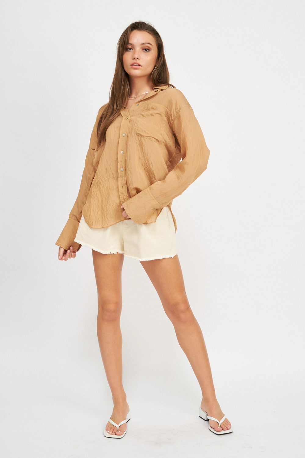 Button Down Wrinkled Shirt