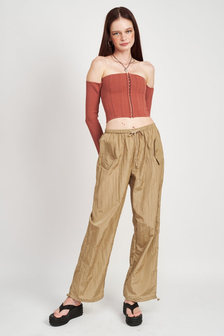 Long Sleeve Off Shoulder Top