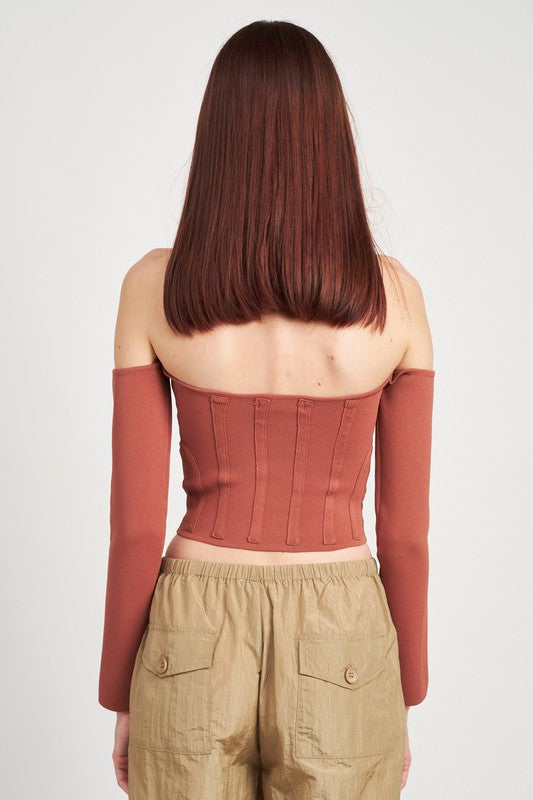 Long Sleeve Off Shoulder Top