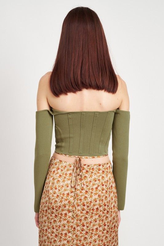 Long Sleeve Off Shoulder Top