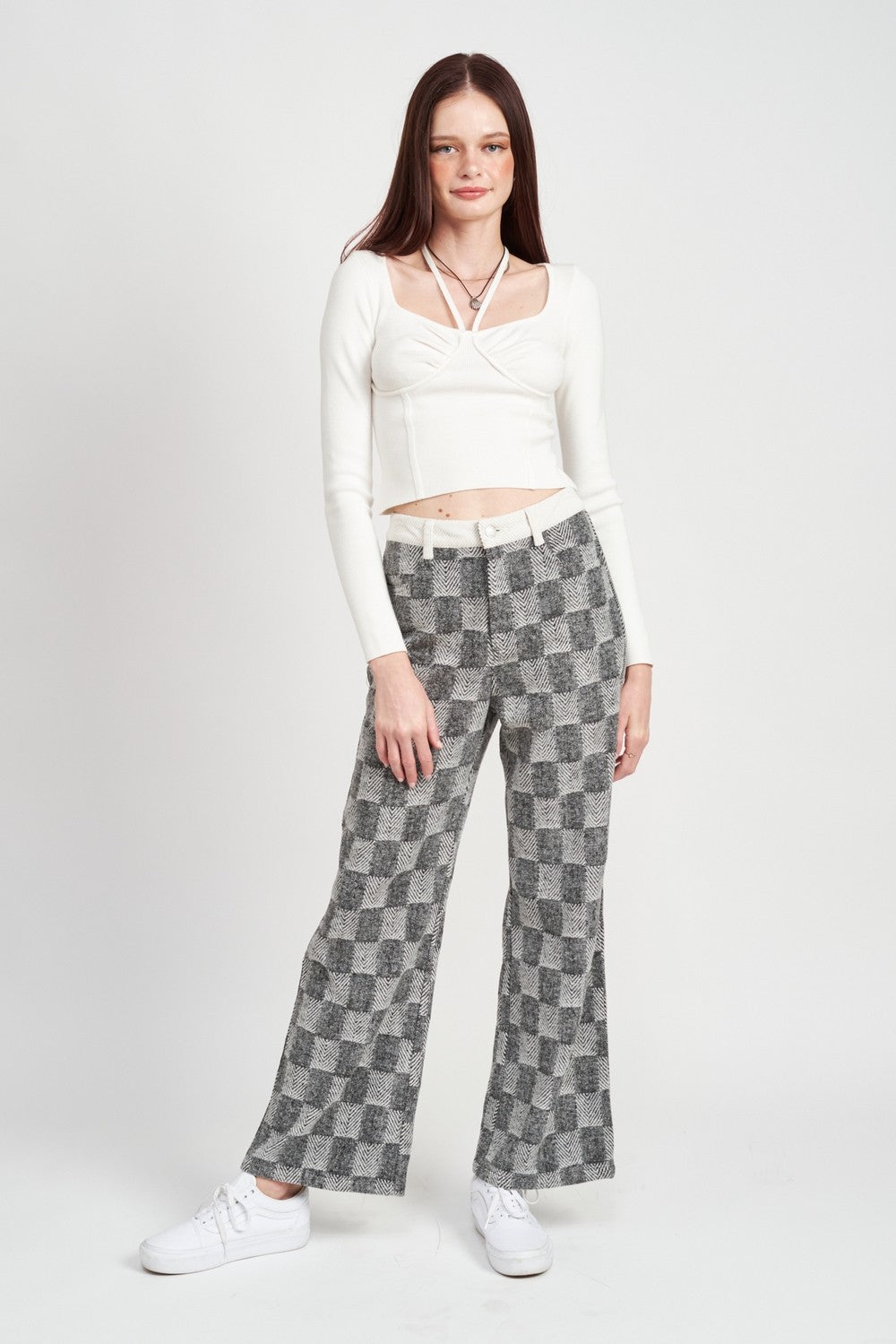 Long Sleeve Bustier Style Crop Top