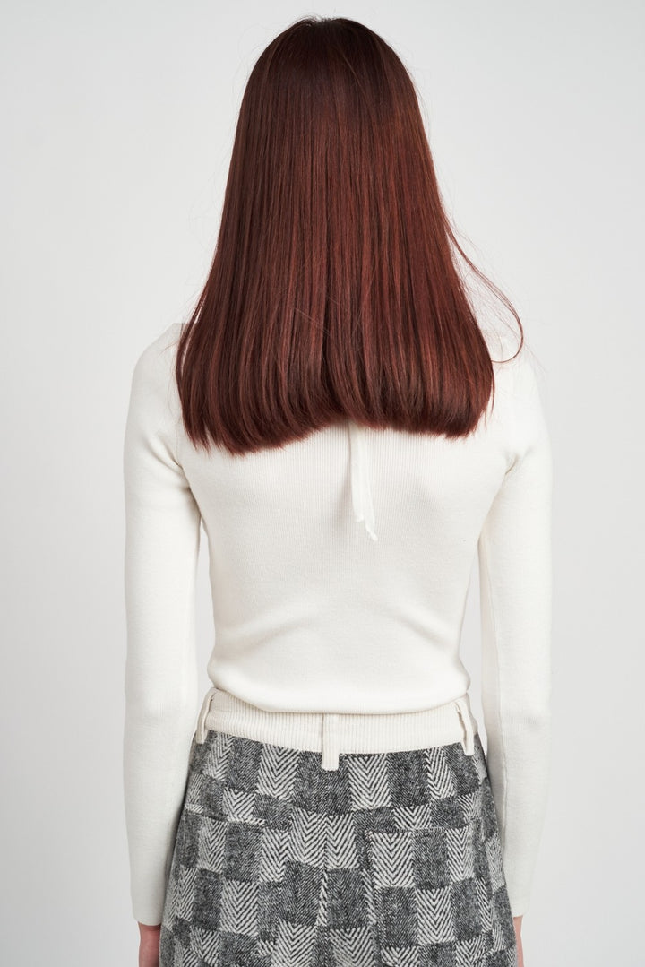 Long Sleeve Bustier Style Crop Top