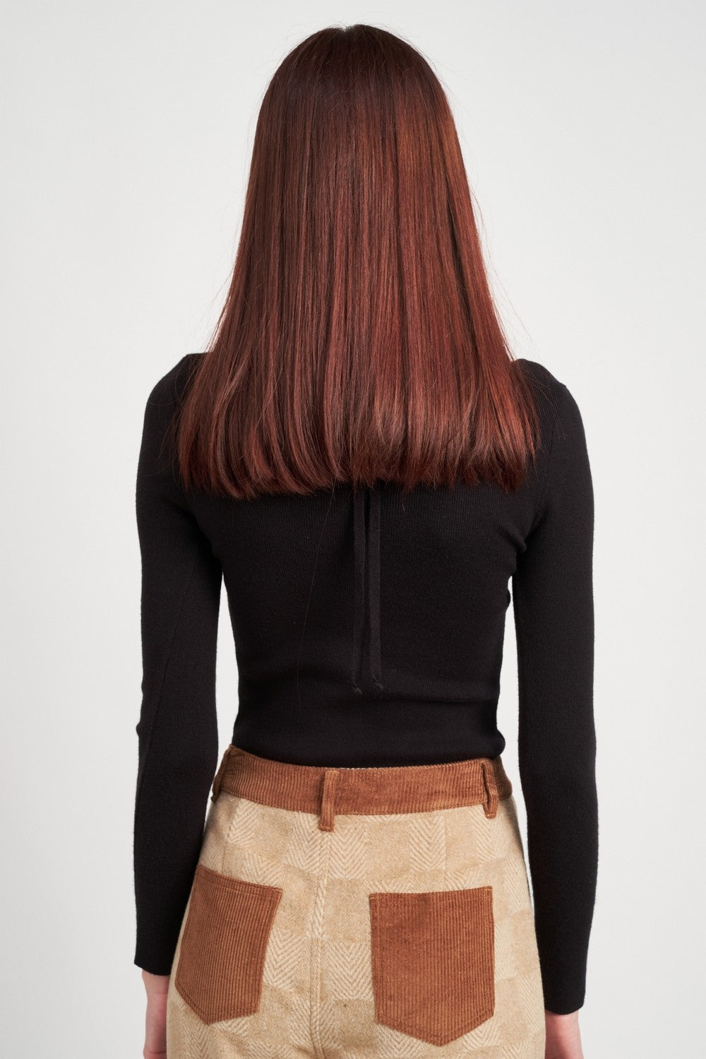 Long Sleeve Bustier Style Crop Top
