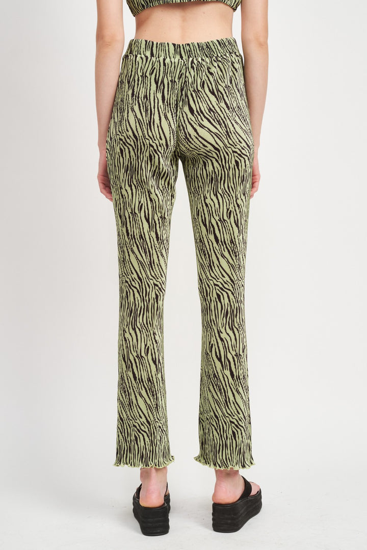 High Rise Flare Pleated Pants