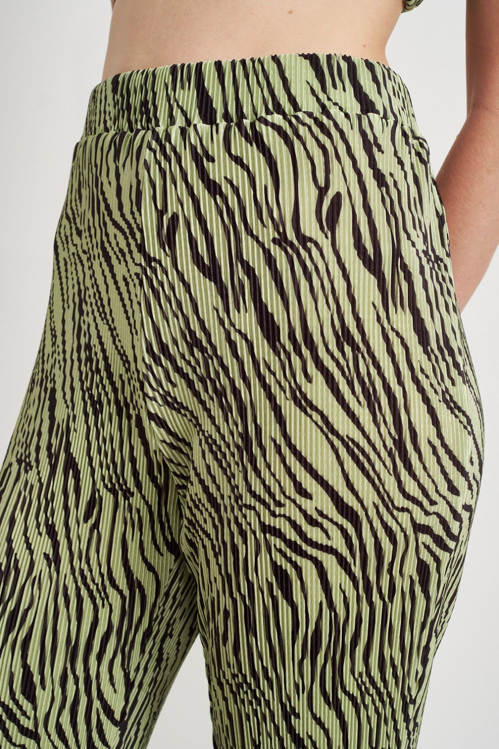 High Rise Flare Pleated Pants