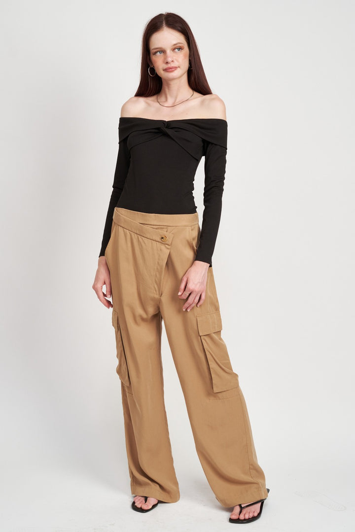 Twisted Off Shoulder Bodysuit