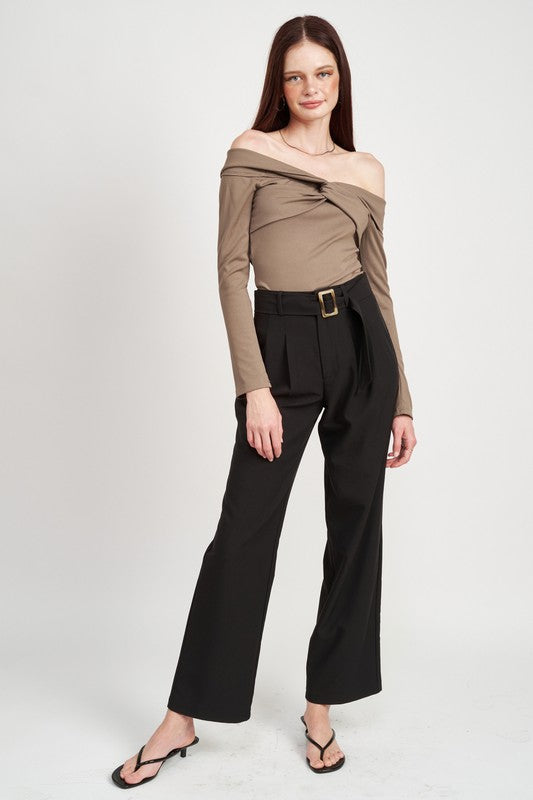Twisted Off Shoulder Bodysuit