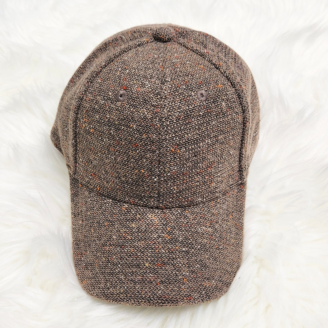Breezy Tweed Ball Cap Fall Fashion Autumn Hat