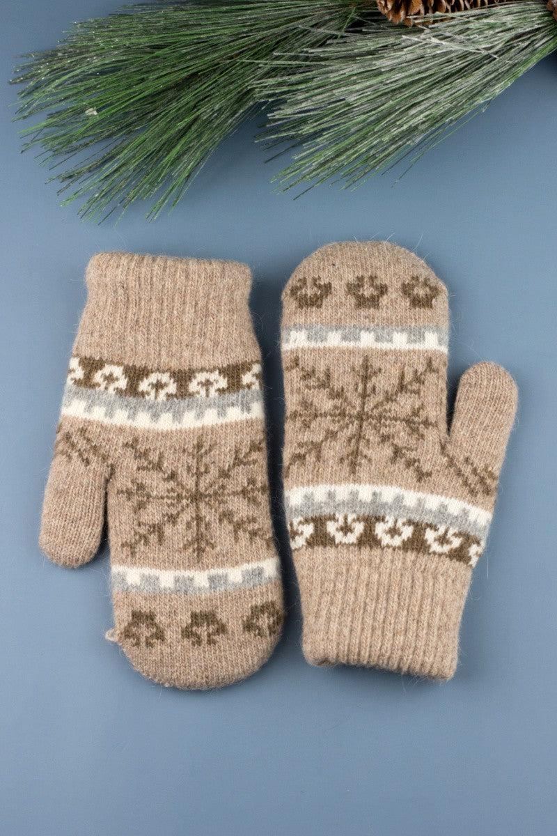 Nordic Snowflake Mittens | Anekay