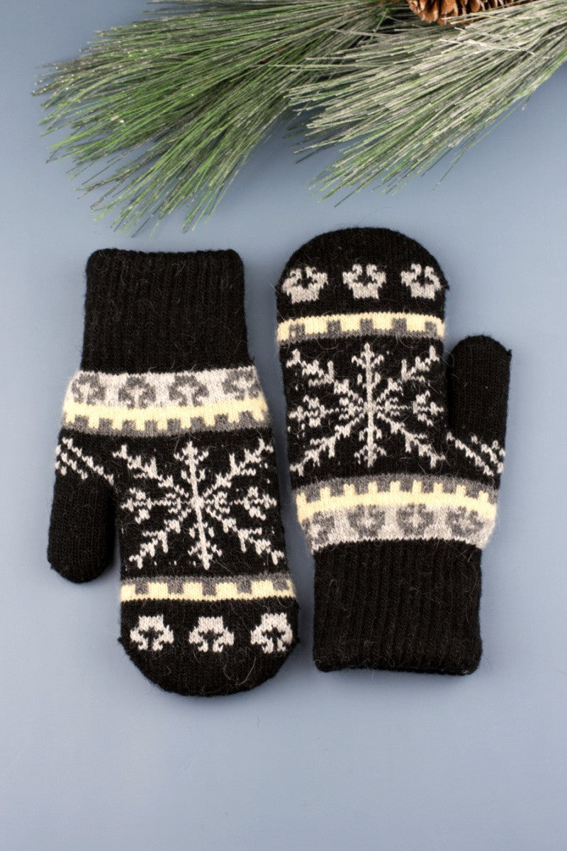 Nordic Snowflake Mittens | Anekay
