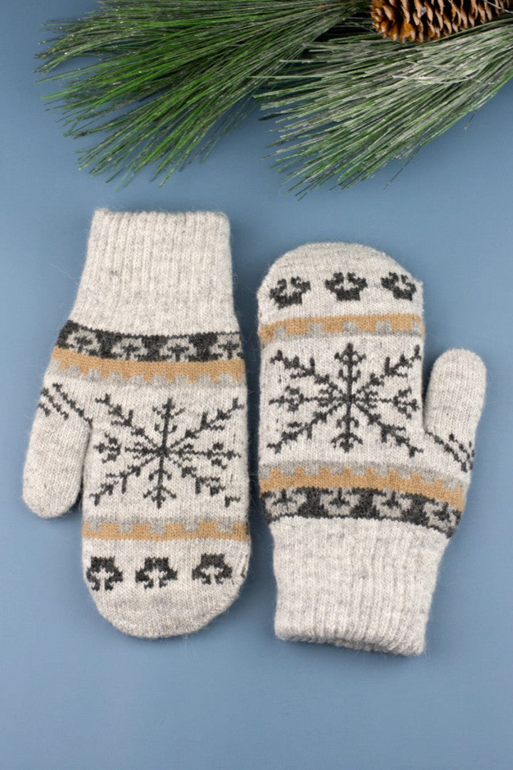 Nordic Snowflake Mittens | Anekay