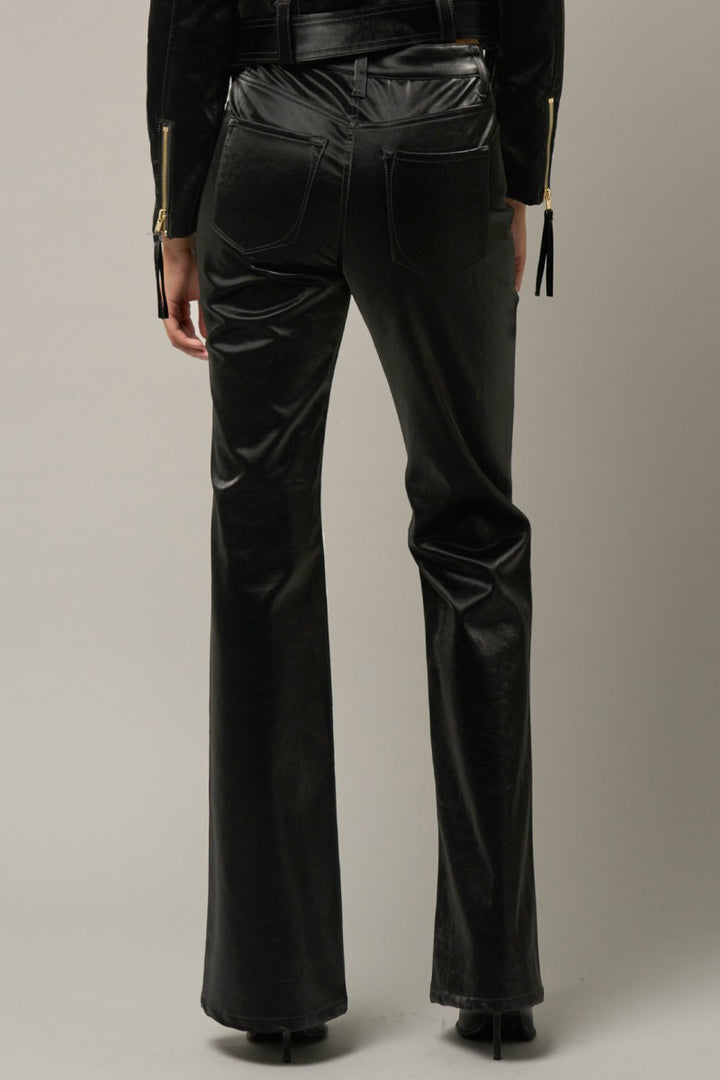 Black High Rise Flare Pants