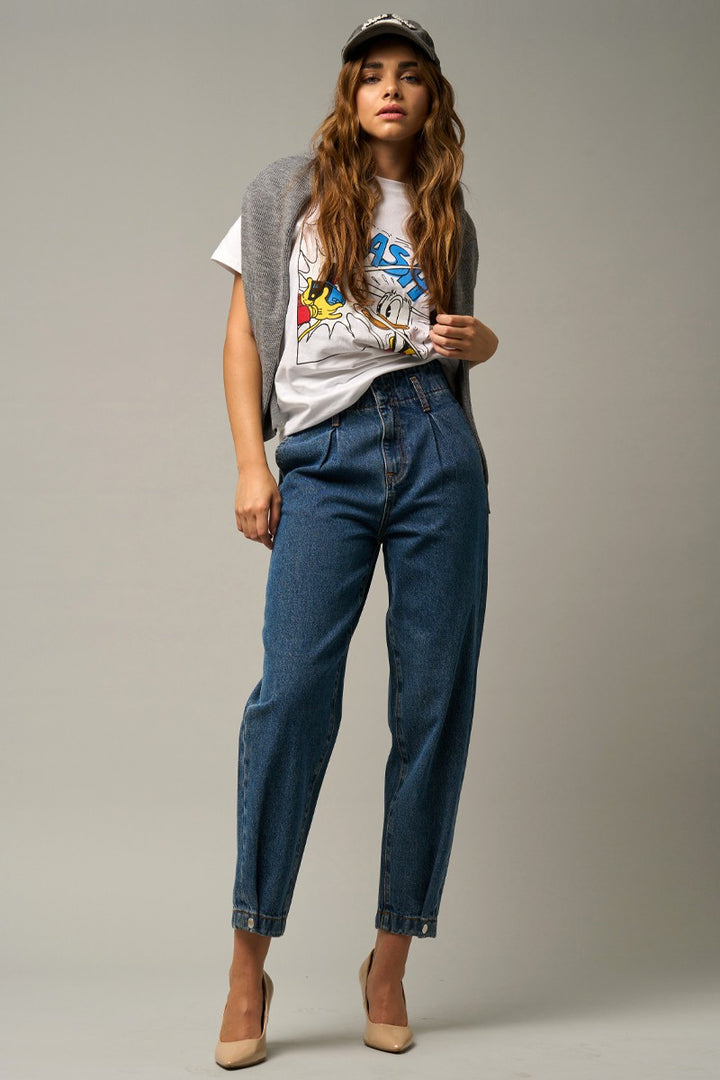 Dark High Rise Balloon Jeans