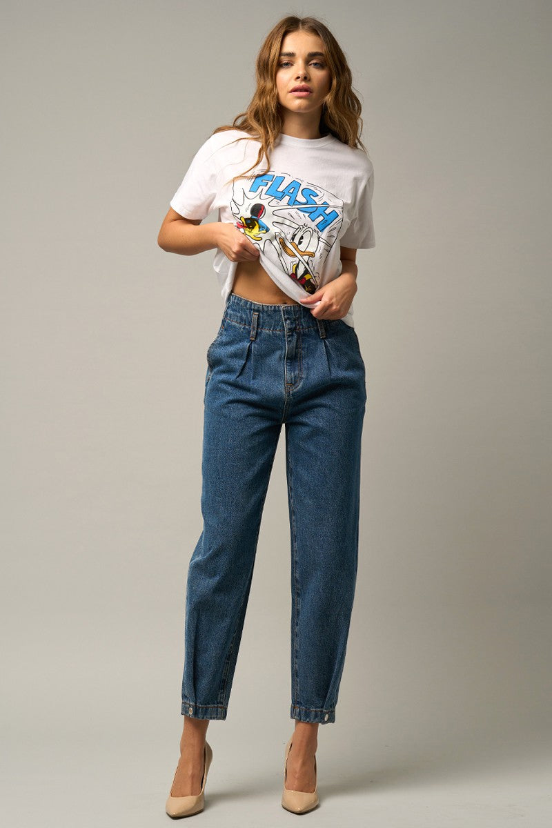 Dark High Rise Balloon Jeans