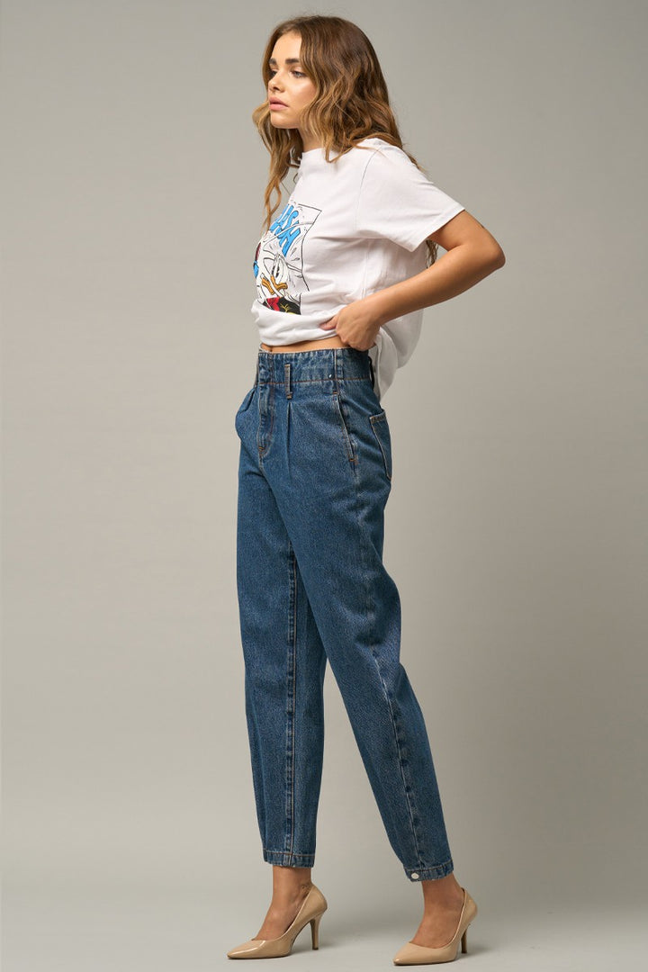 Dark High Rise Balloon Jeans