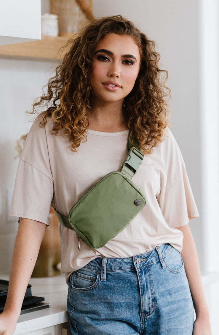 Charcoal Madison Crossbody Belt Bag Fanny Pack