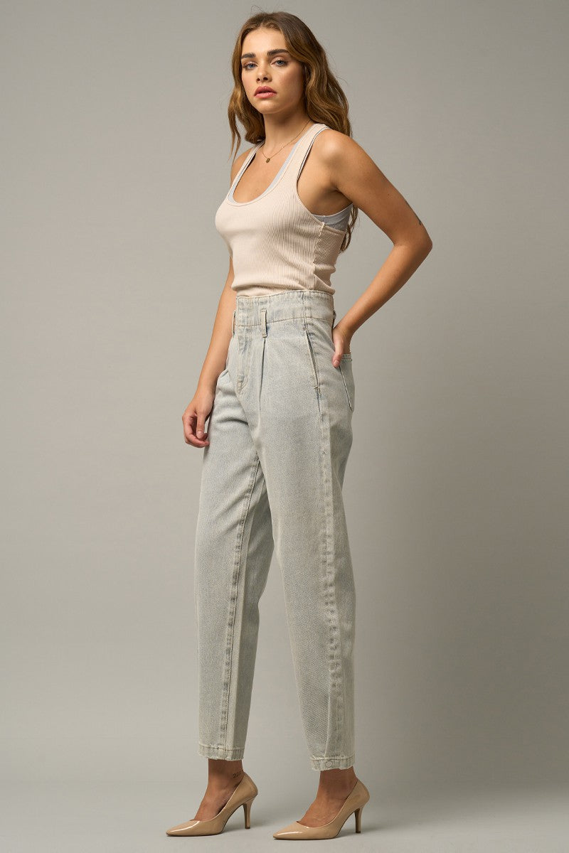 Light Super High Waist Balloon Jeans 1
