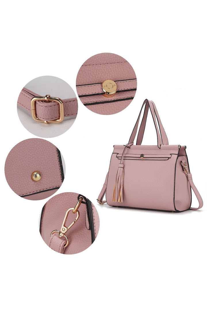 Denim Mkf Collection Shelby Satchel With Wallet By Mia K