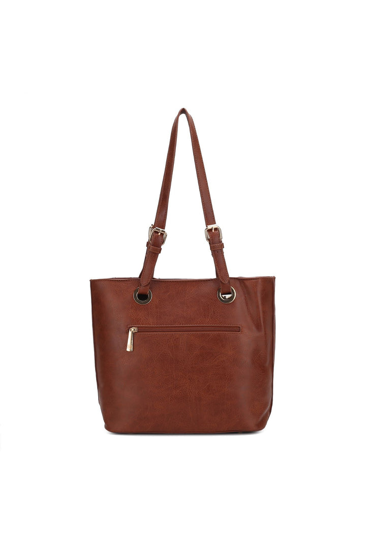 Black Mkf Collection Vera Flag Pattern Tote Bag By Mia K