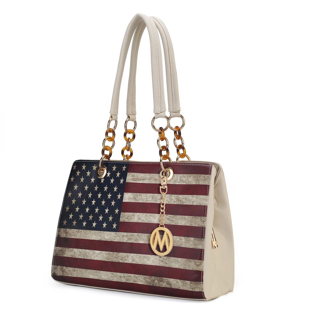 Navy Mkf Collection Nevaeh Flag Women Shoulder By Mia K