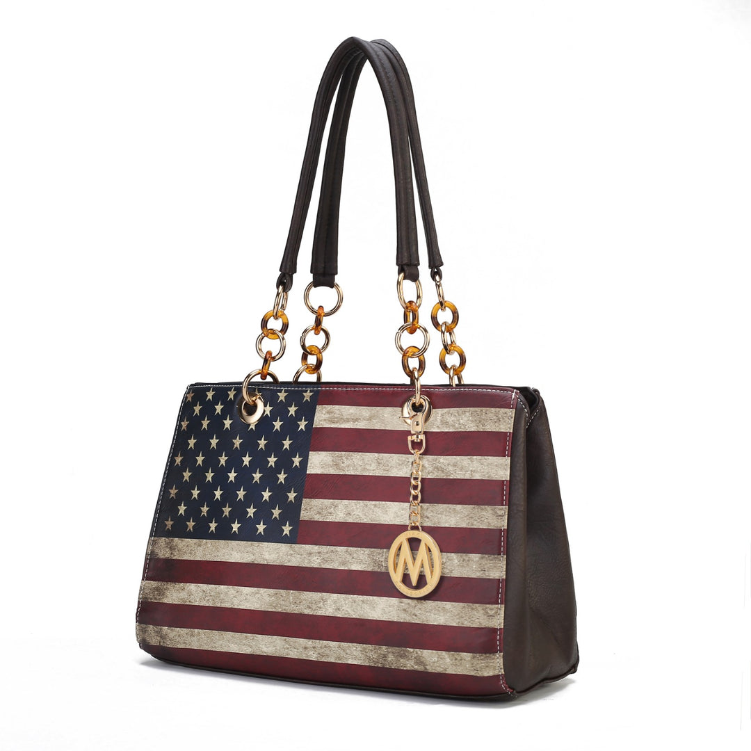 Taupe Mkf Collection Nevaeh Flag Women Shoulder By Mia K