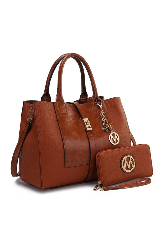 Mkf Collection Yola Satchel Bag With Wallet By Mia