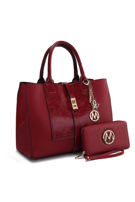 Mkf Collection Yola Satchel Bag With Wallet By Mia