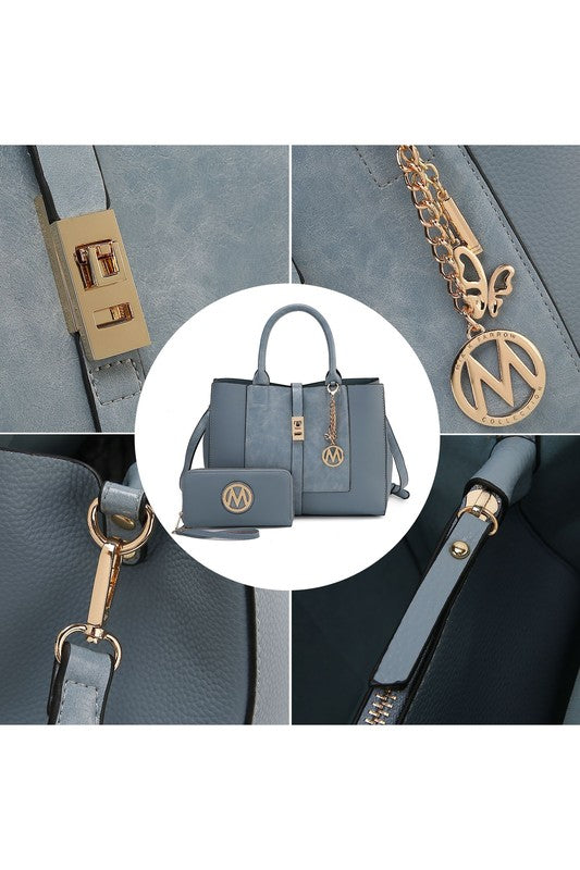 Mkf Collection Yola Satchel Bag With Wallet By Mia