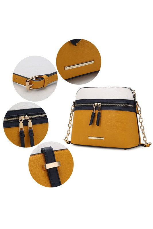 Olive - Yellow Mkf Collection Karelyn Crossbody Handbag By Mia K