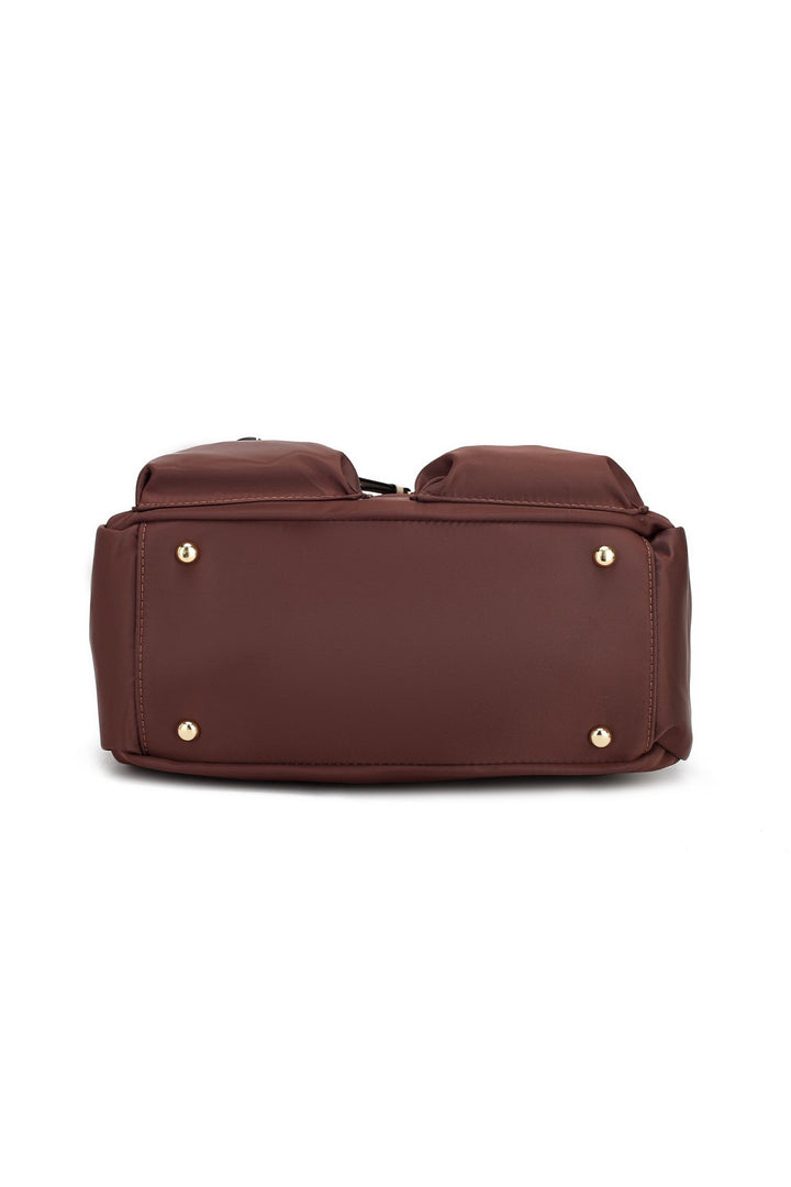 Navy-Wine Mkf Collection Serena Color Block Shoulder By Mia