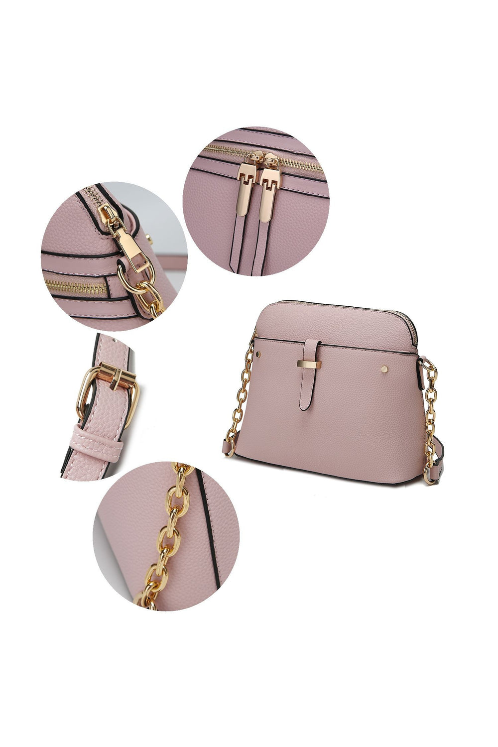 Chocolate Mkf Collection Kelis Solid Crossbody Bag By Mia K