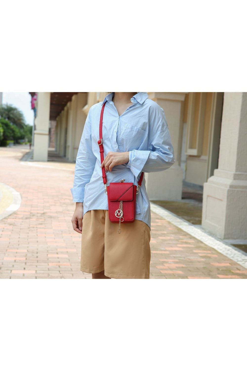 Black - Cognac Mkf Collection Hannah Crossbody Wristlet By Mia