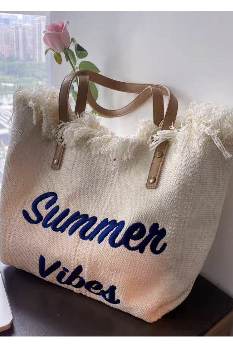 Cream Summer Tote Bag
