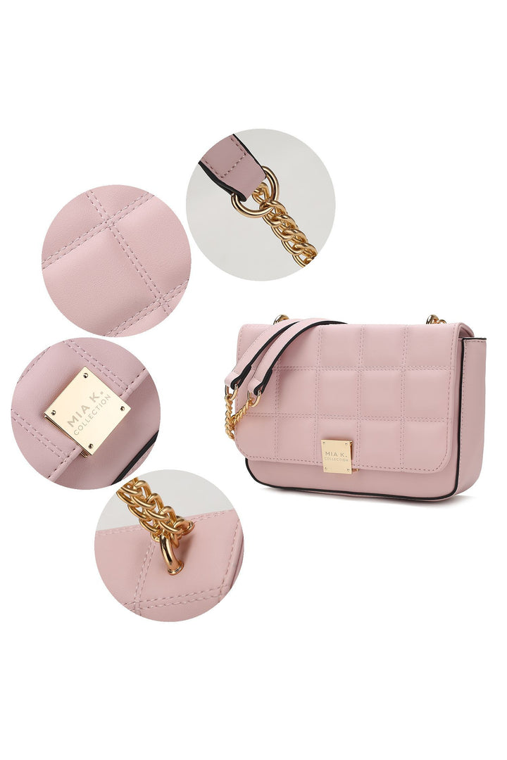 Brown Mkf Collection Nyra Quilted Shoulder Bag By Mia K