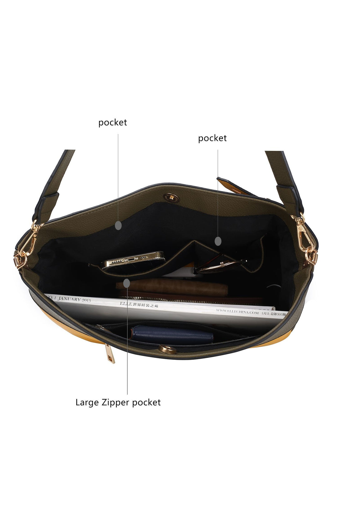 Mkf Collection Evie Two Tone Shoulder Bag By Mia K