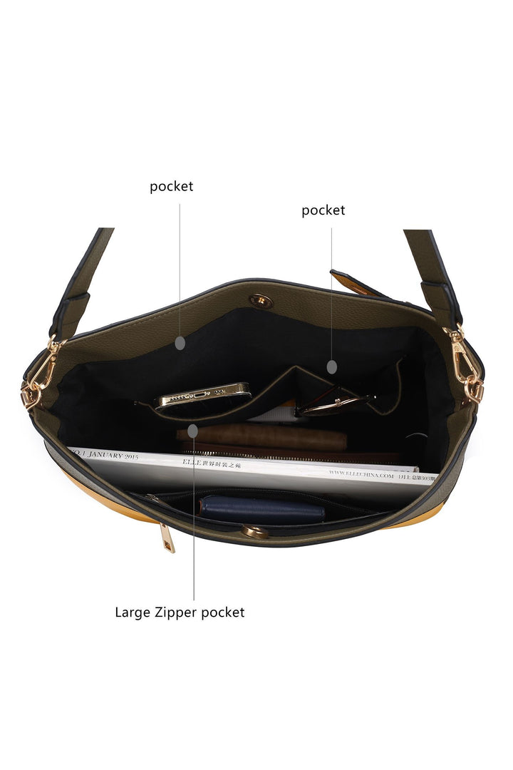 Mkf Collection Evie Two Tone Shoulder Bag By Mia K