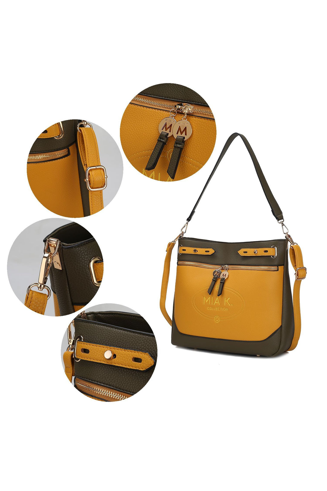 Navy - Light Blue Mkf Collection Evie Two Tone Shoulder Bag By Mia K
