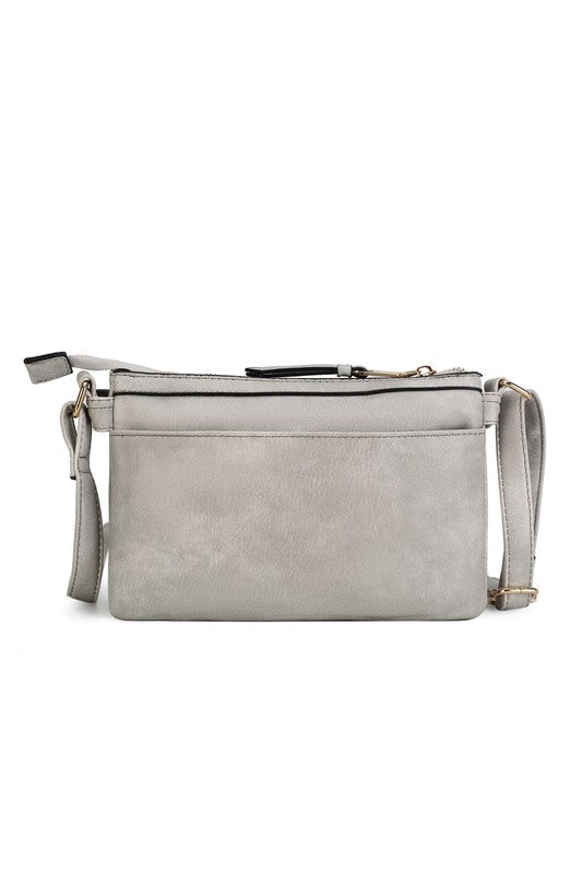 Grey Mkf Collection Elaina Crossbody Handbag By Mia K