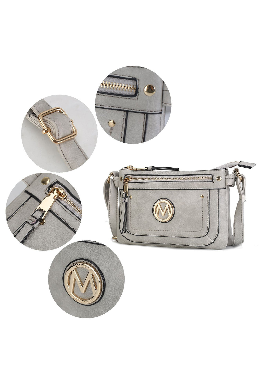 Black Mkf Collection Elaina Crossbody Handbag By Mia K