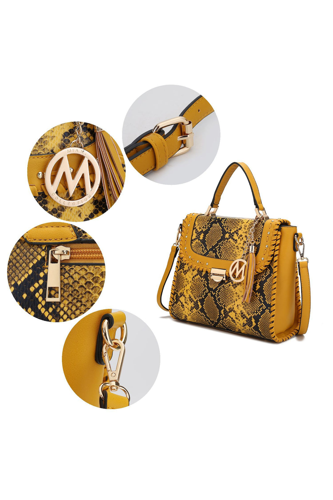Charcoal Mkf Collection Lilli Satchel Handbag By Mia K