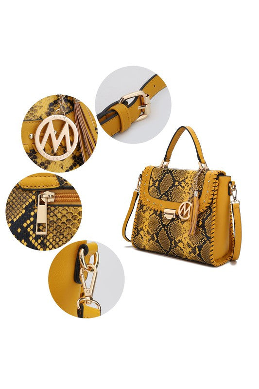 Black Mkf Collection Lilli Satchel Handbag By Mia K